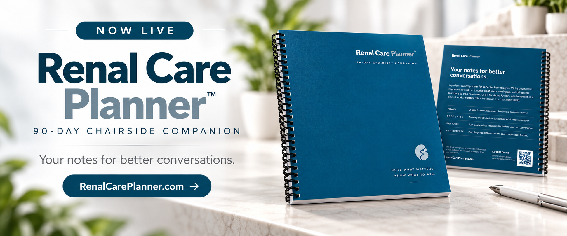Renal Care Planner 90-Day Chairside Companion print planner promotion