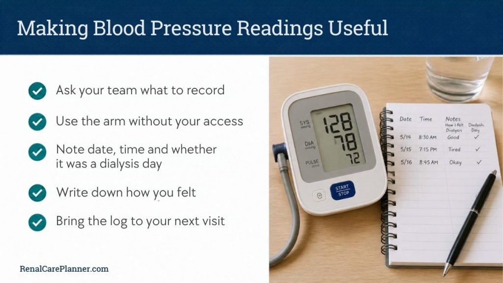 Making blood pressure readings useful checklist