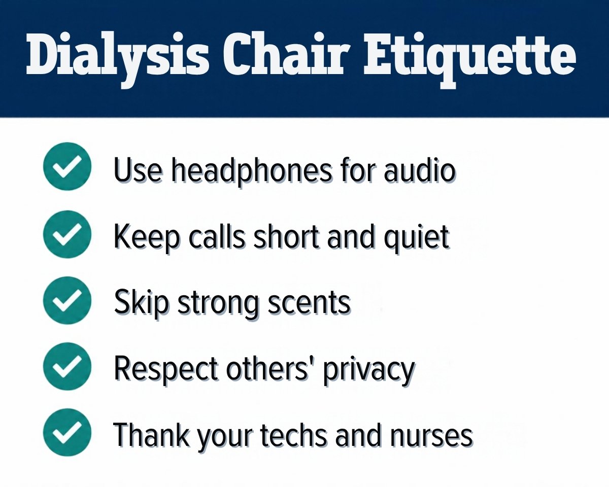 Dialysis chair etiquette tips