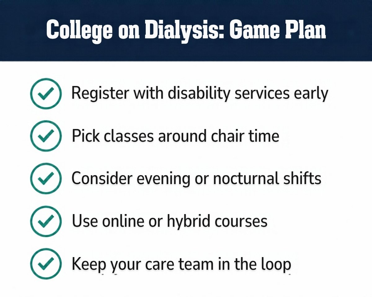 College on dialysis game plan
