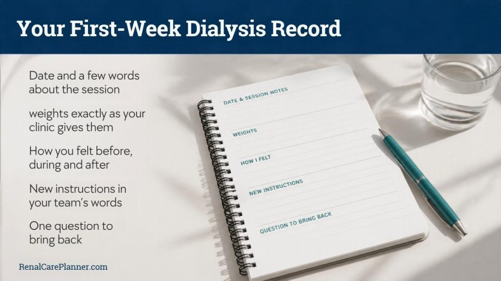 Your first-week dialysis record checklist