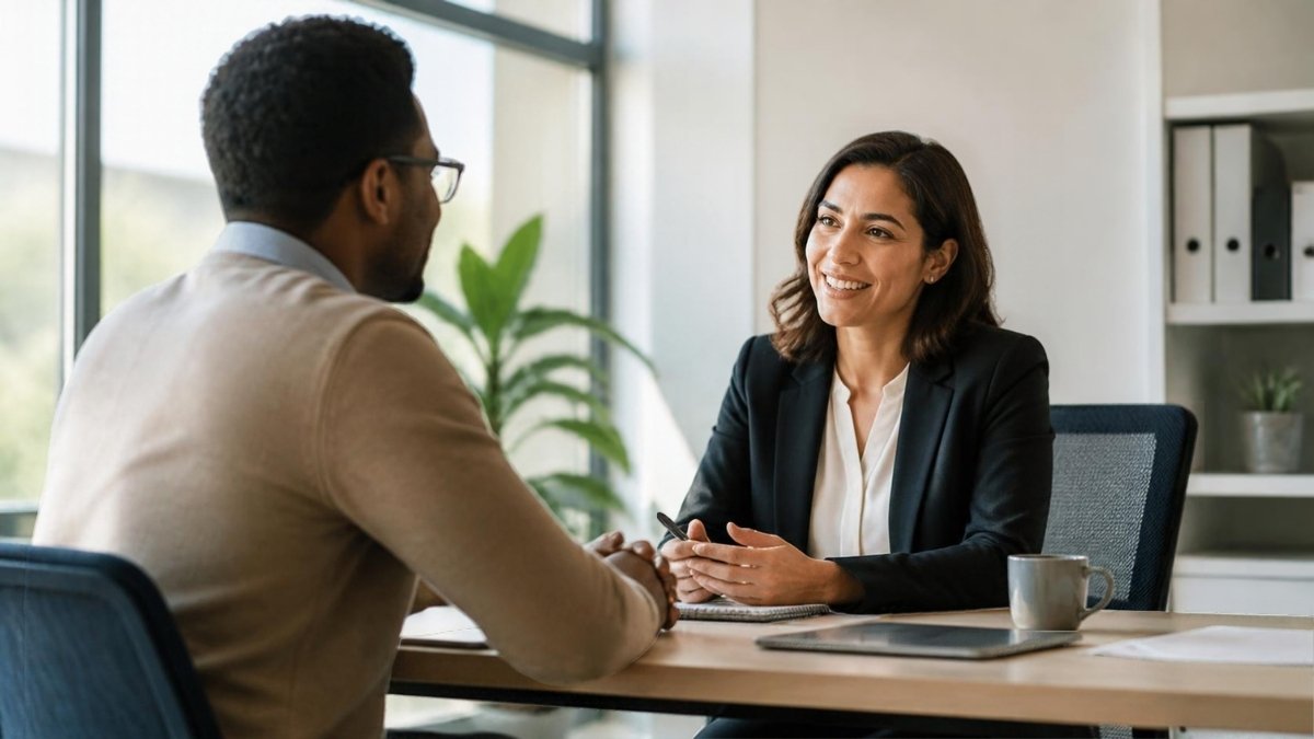 Employee meeting with an HR manager