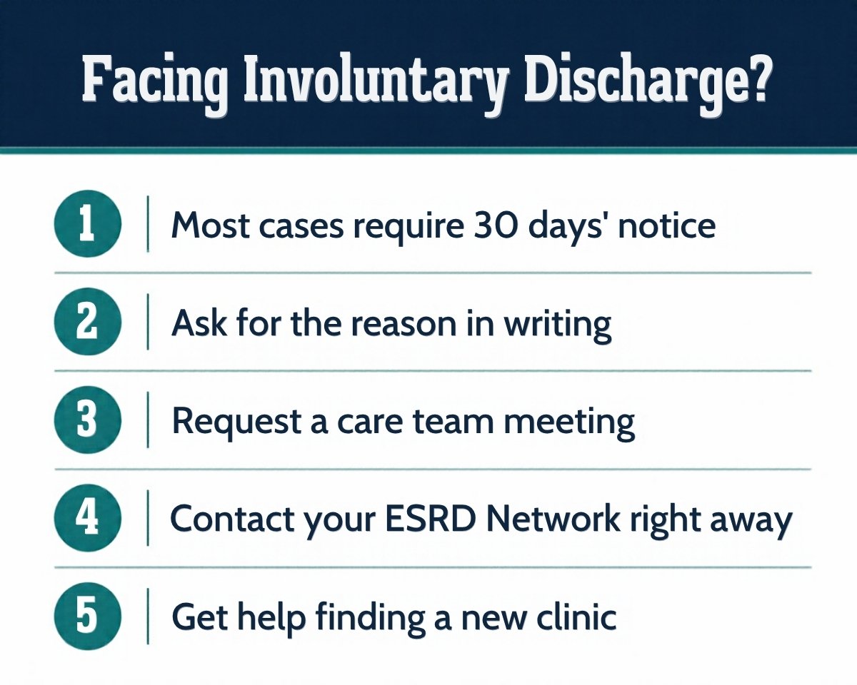 Involuntary discharge steps