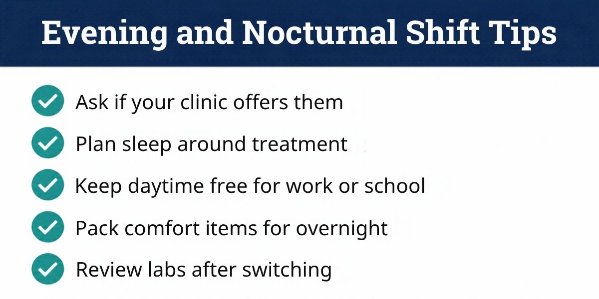 Evening and nocturnal shift tips