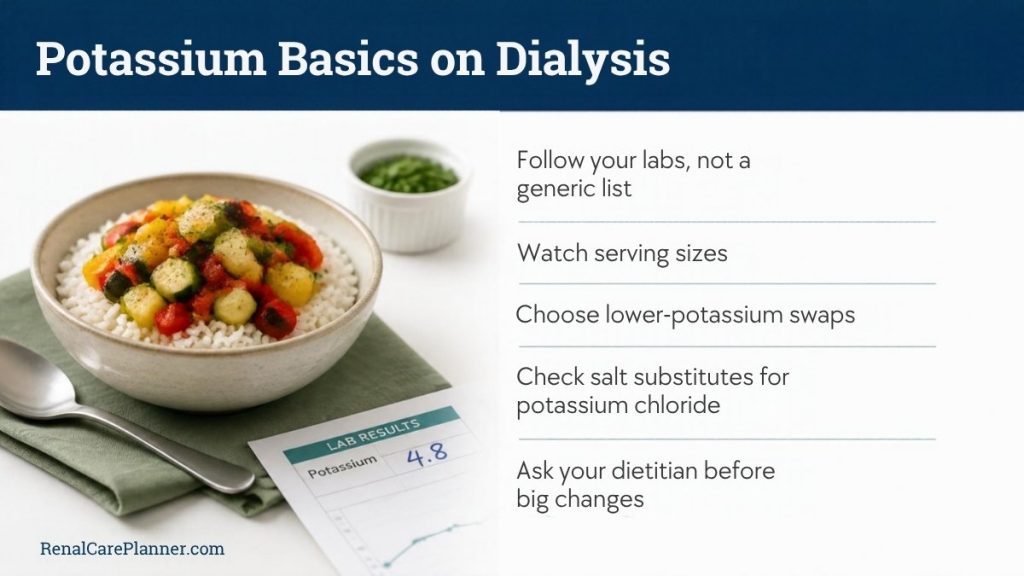 Potassium basics on dialysis checklist