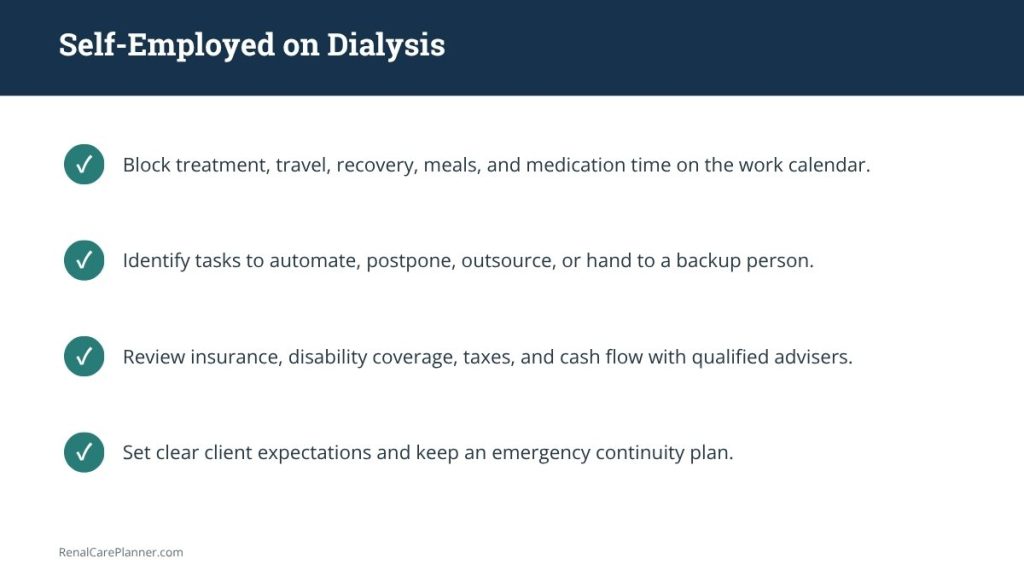 Self-employed on dialysis checklist